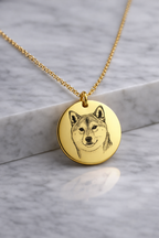 Dije redondo personalizado de mascota realista