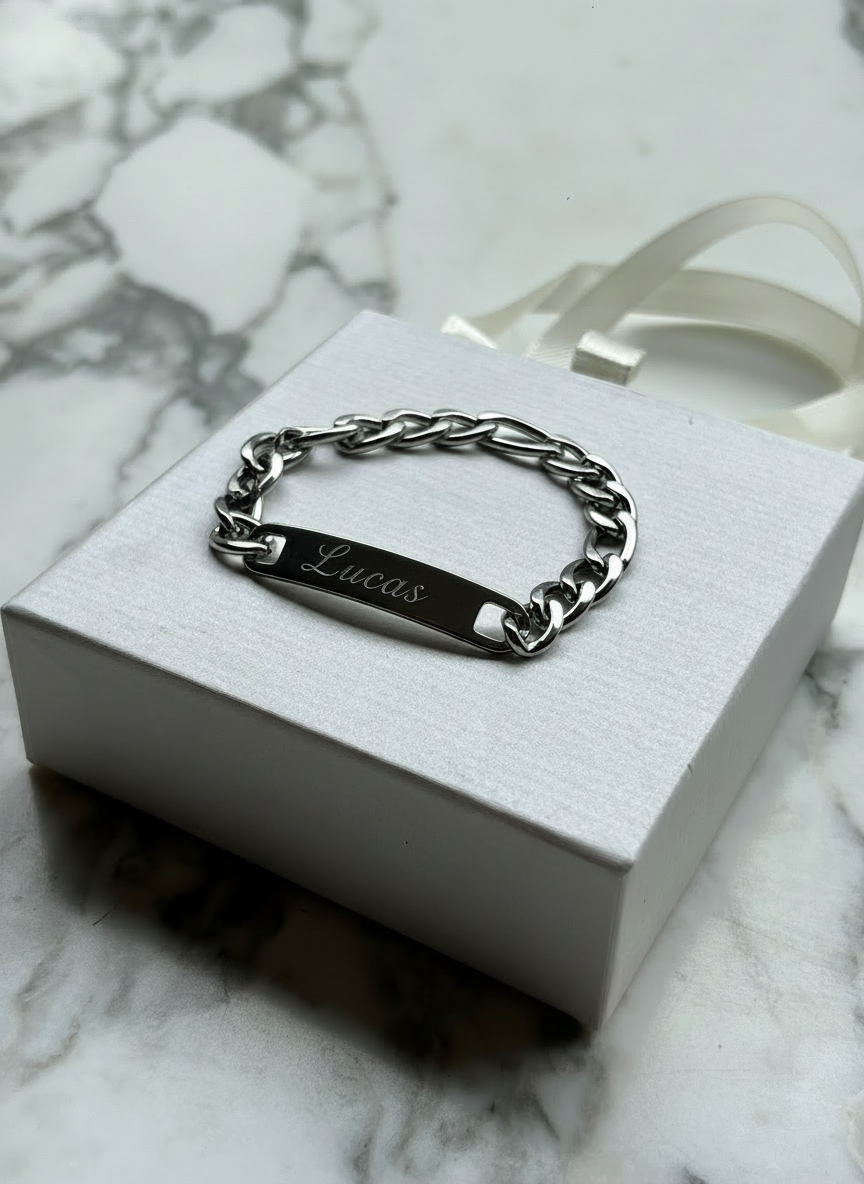 Pulsera mensaje personalizable acero