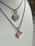 Dije corazón con inicial personalizable