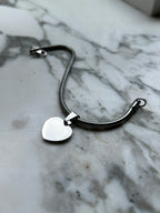 Pulsera corazón acero personalizable