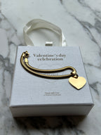 Pulsera corazón dorada personalizable