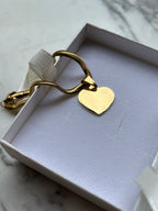 Pulsera corazón dorada personalizable