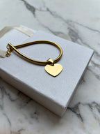 Pulsera corazón acero personalizable