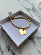 Pulsera corazón acero personalizable