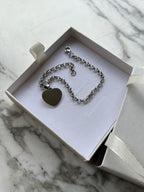 Pulsera personalizable dije corazón macizo