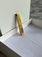 Dije barra acero macizo dorado grabado personalizado
