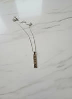 Dije barrita con nombre mascota personalizable