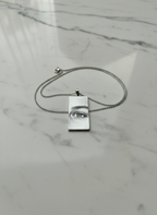 Dije collar grabado de mirada realista personalizado